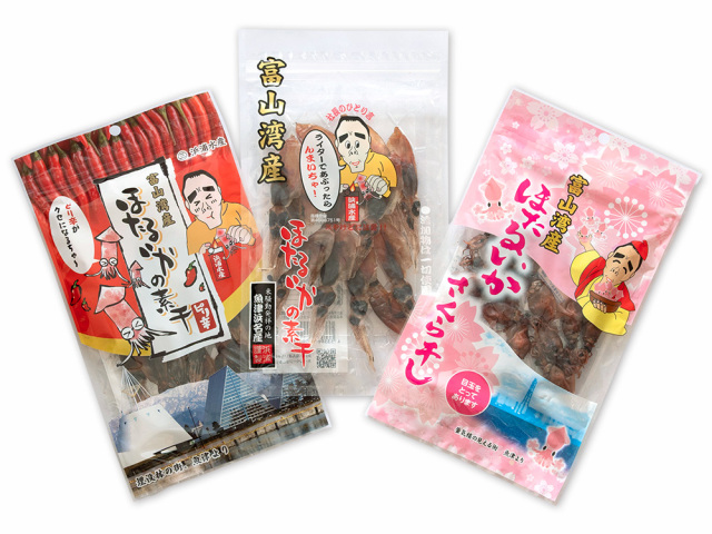 富山湾産ほたるいか三種食べ比べセット