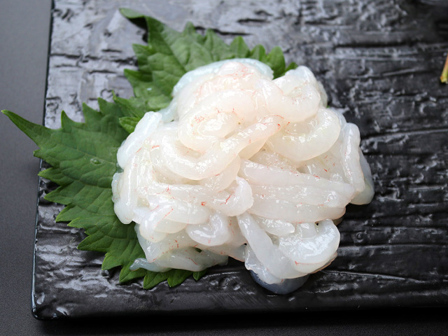 白エビ刺身盛り付け